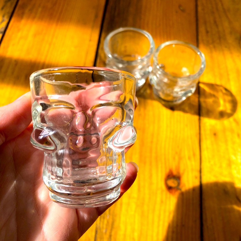 Set of 3 Skull Face Shot Glasses